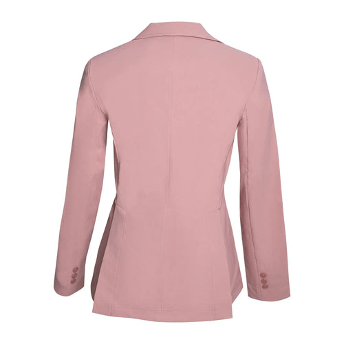 Grand Prix Ladies EQJ 3 Button Show Coat, NY Tech Fabric, Rose