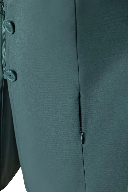 Grand Prix Quinn Show Jacket, 4 Button Front with Hidden Zipper Closure, New Green