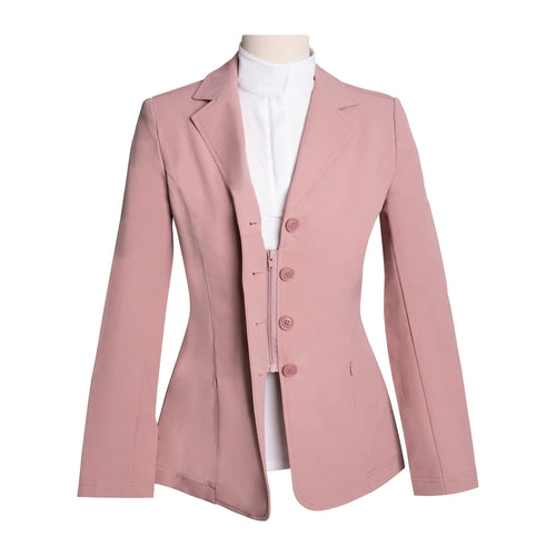 Grand Prix Quinn Show Jacket, 4 Button Front with Hidden Zipper Closure, Rose