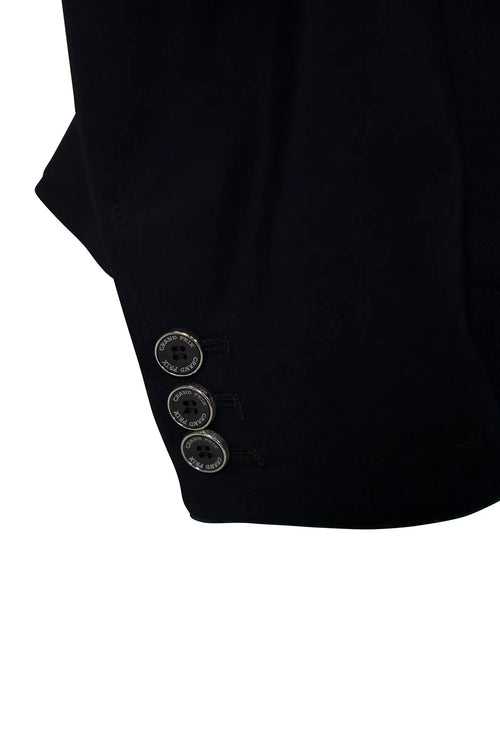 Grand Prix Saltare Premio 4 Button Riding Show Coat, Black with Dark Green