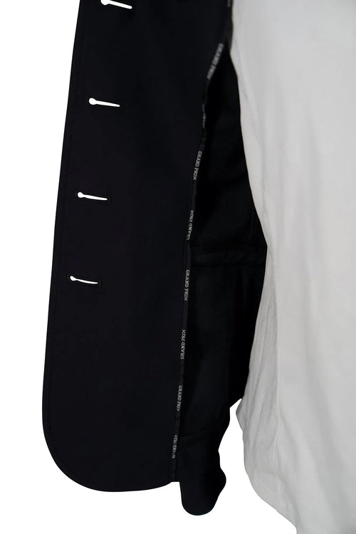 Grand Prix Saltare Premio 4 Button Riding Show Coat, Black with Dark Green