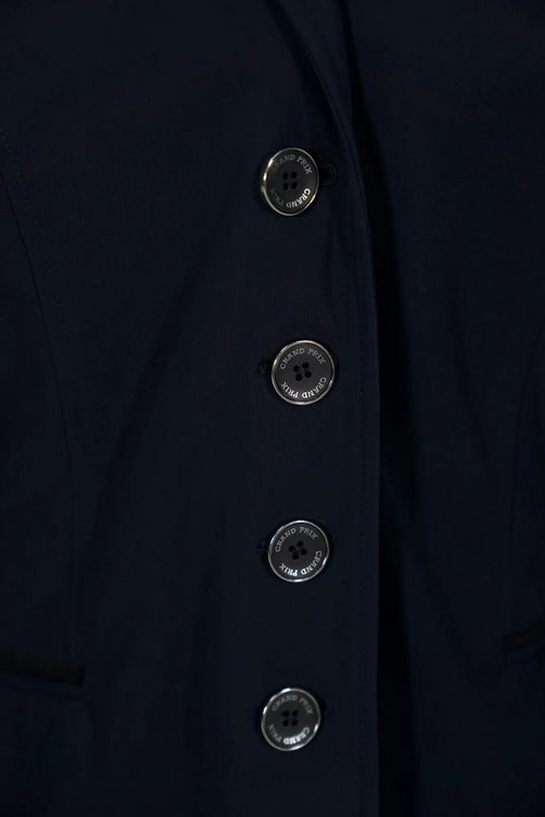 Grand Prix Saltare Premio 4 Button Riding Show Coat, Navy with Black