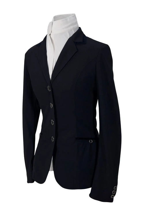 Grand Prix Saltare Premio 4 Button Riding Show Coat, Navy with Navy