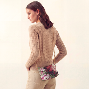 GG Blooms Pink Vintage Scarf Crossbody Bag