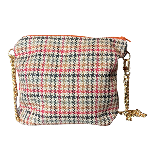 Petits Chevaux Orange Vintage Scarf Crossbody Bag