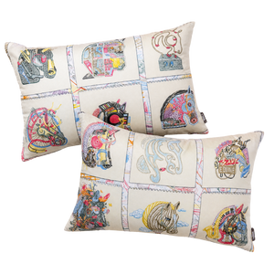 Chevaloscope Vintage Silk Scarf Pillows
