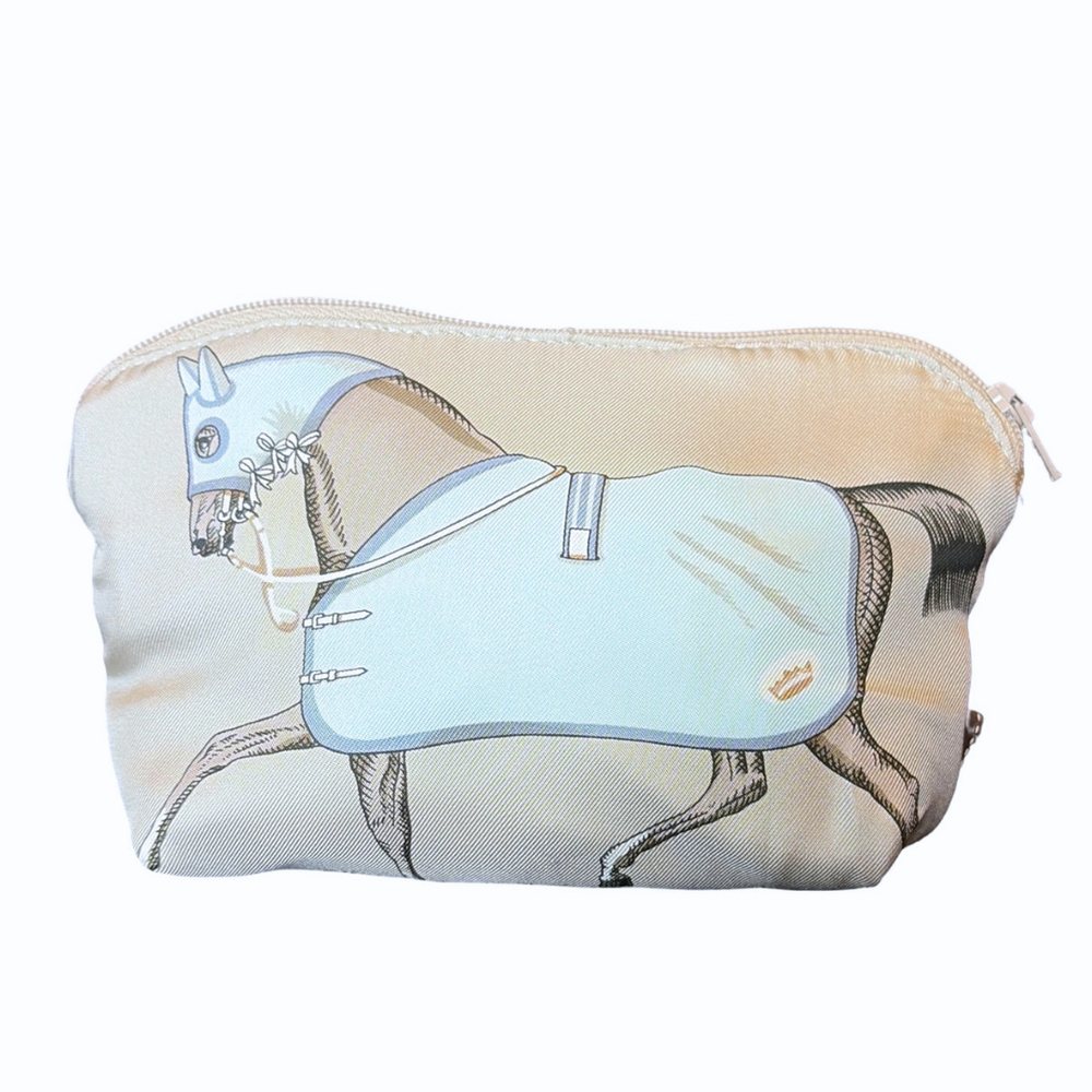 Couvertures et Tenues du Jour George V Vintage Silk Scarf Beauty Bag