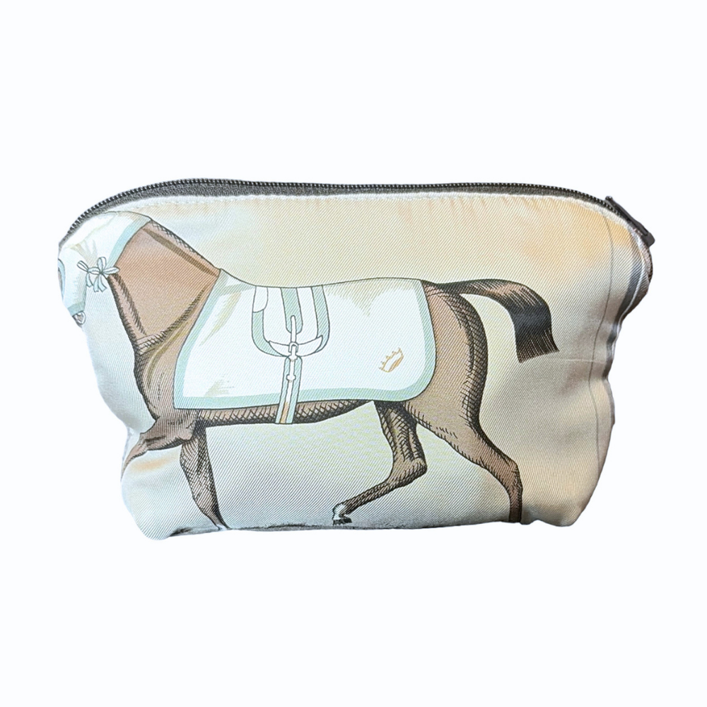 Couvertures et Tenues du Jour George V Vintage Silk Scarf Beauty Bag