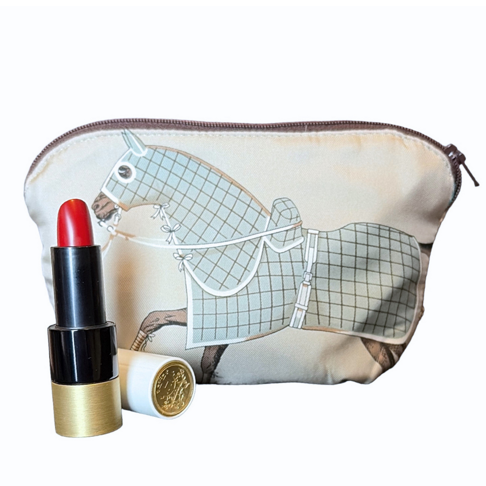 Couvertures et Tenues du Jour George V Vintage Silk Scarf Beauty Bag