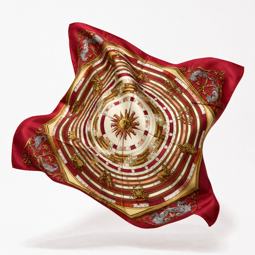 Astrologie Vintage Scarf Drawstring Crossbody Bag