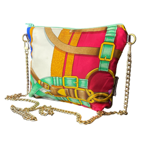 Grand Manege Vintage Silk Scarf Crossbody Bag