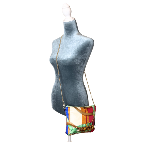 Grand Manege Vintage Silk Scarf Crossbody Bag