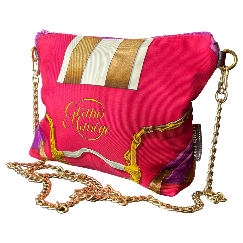 Grand Manege Vintage Silk Scarf Crossbody Bag