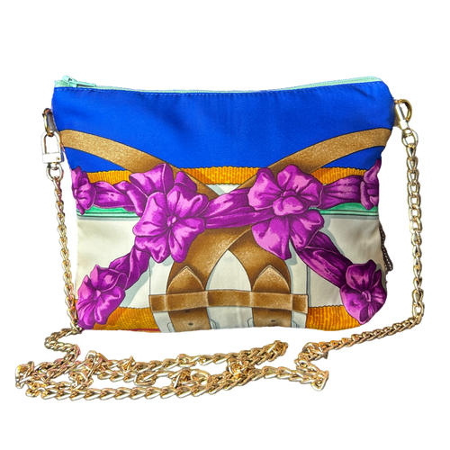 Grand Manege Vintage Silk Scarf Crossbody Bag
