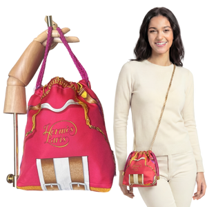 Grand Manege Vintage Scarf Drawstring Crossbody Bag