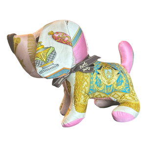 Poste et Cavalerie Vintage Silk Scarf Loyal Puppy