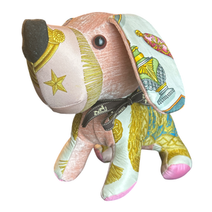 Poste et Cavalerie Vintage Silk Scarf Loyal Puppy