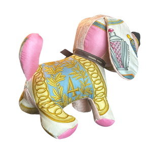 Poste et Cavalerie Vintage Silk Scarf Loyal Puppy