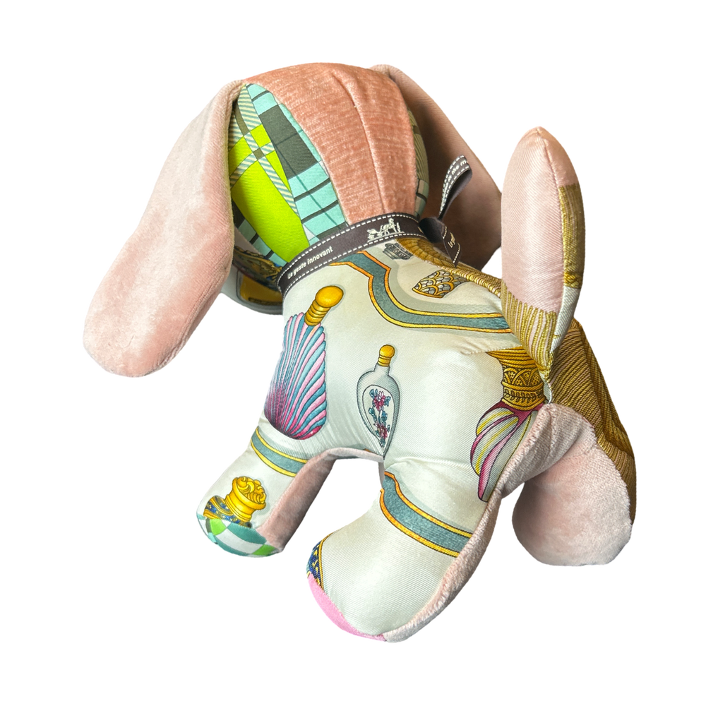 Poste et Cavalerie Vintage Silk Scarf Loyal Puppy