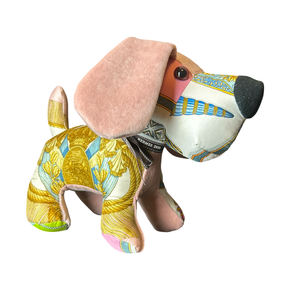 Poste et Cavalerie Vintage Silk Scarf Loyal Puppy