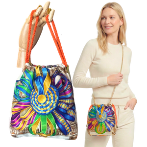 Rubans du Cheval Blanc Vintage Scarf Drawstring Crossbody Bag