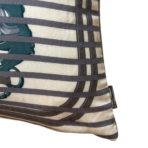 Brides de Gala Bayadere Vintage Cashmere & Silk Scarf Pillow 24"
