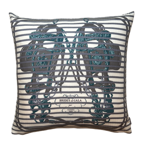Brides de Gala Bayadere Vintage Cashmere & Silk Scarf Pillow 24"