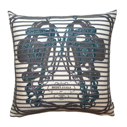 Brides de Gala Bayadere Vintage Cashmere & Silk Scarf Pillow 24"