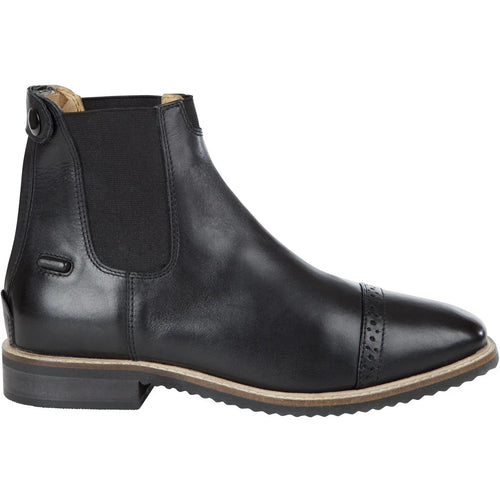 Huntley Equestrian Adult Classic Black Leather Zipper Paddock Boot