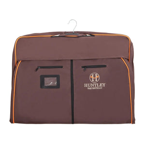 Equestrian Deluxe Brown Travel Carry On Garment Bag with Accessories Zipper Cover for Travel, Business, Horse Shows