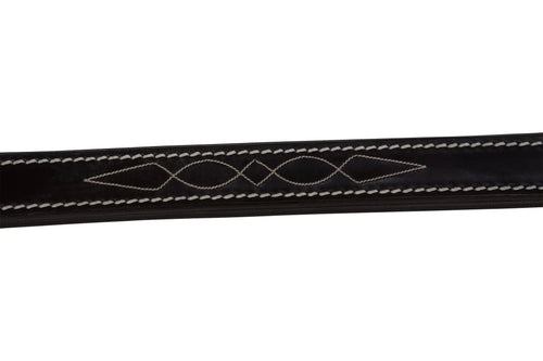 Huntley Equestrian Fancy Stitched Leather Halter Replacement Crown Piece