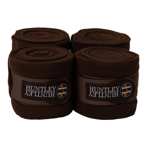 Huntley Equestrian Polo Fleece Wraps, Set of 4, Black