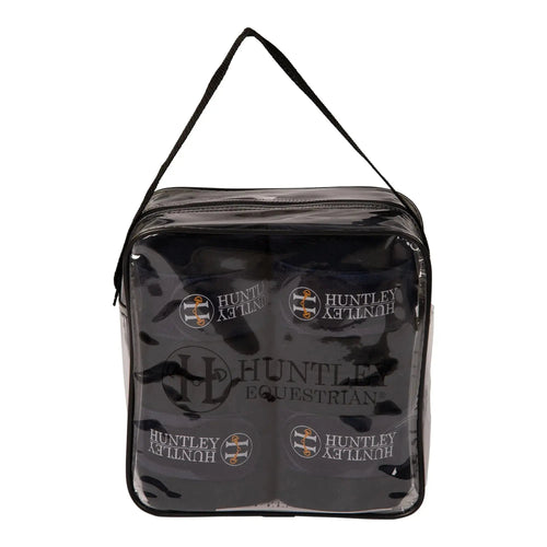 Huntley Equestrian Polo Fleece Wraps, Set of 4, Black