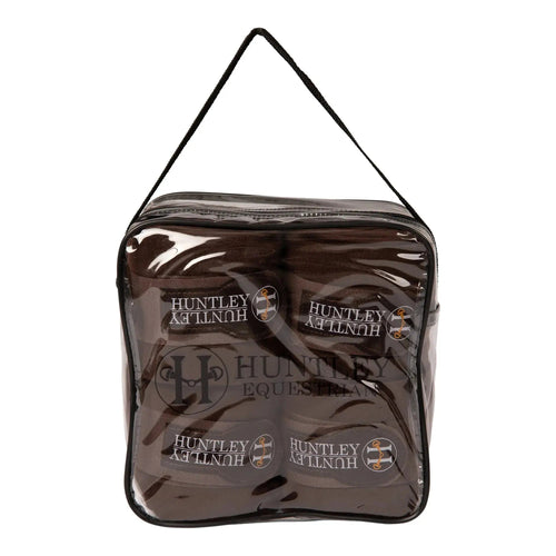 Huntley Equestrian Polo Fleece Wraps, Set of 4, Black
