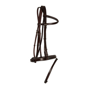 Huntley Equestrian Sedgwick Fancy Stitched Fixed Flash Noseband Bridle With Reins