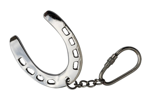 Huntley Equestrian Silver Horsehoe Keychain
