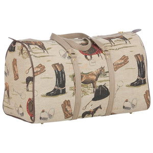 Equestrian Tapestry Duffle Bag-English Design