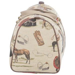 Equestrian Tapestry Duffle Bag-English Design