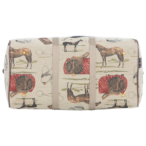 Equestrian Tapestry Duffle Bag-English Design