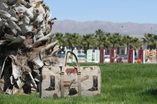 Equestrian Tapestry Duffle Bag-English Design