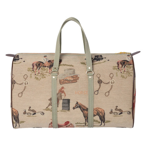 Equestrian Tapestry Duffle Bag-Western Design