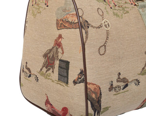 Equestrian Tapestry Duffle Bag-Western Design