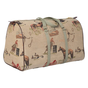 Equestrian Tapestry Duffle Bag-Western Design
