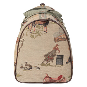 Equestrian Tapestry Duffle Bag-Western Design
