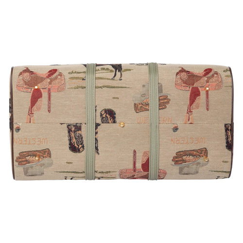 Equestrian Tapestry Duffle Bag-Western Design