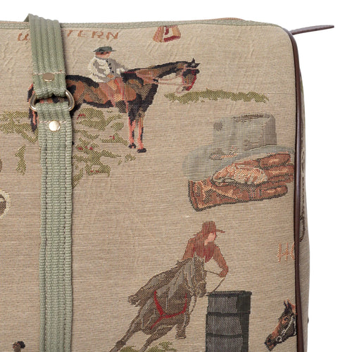 Equestrian Tapestry Duffle Bag-Western Design