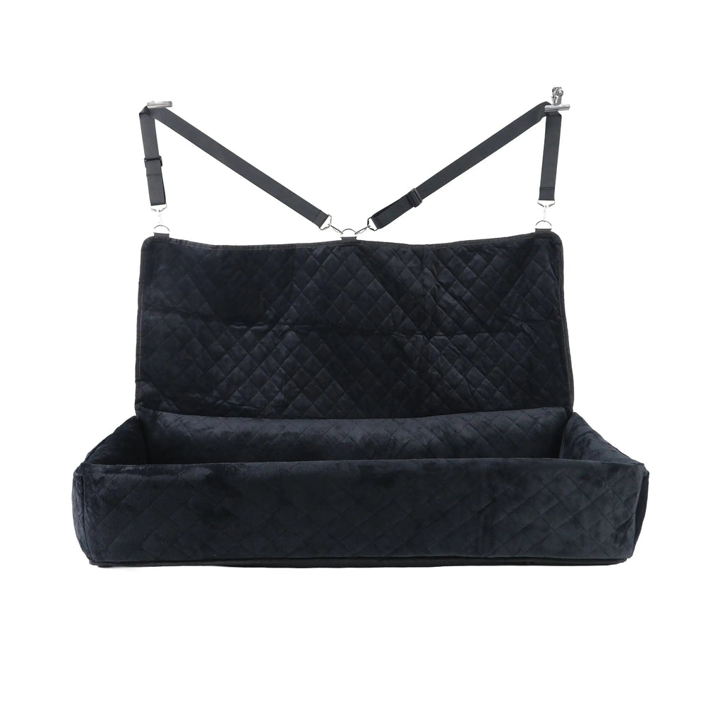 Huntley Pet Dog Car Seat for Large Dogs, Pet Booster Back Set Bed, Black