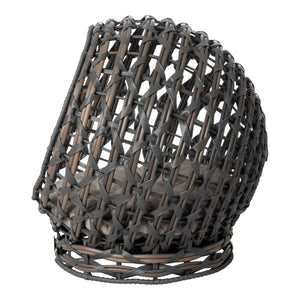 Huntley Pet Hemisphere Rattan Pet Bed, Elevated With Cushion