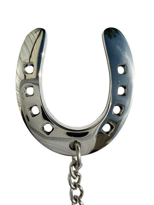 Huntley Equestrian Silver Horsehoe Keychain