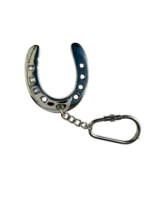 Huntley Equestrian Silver Horsehoe Keychain